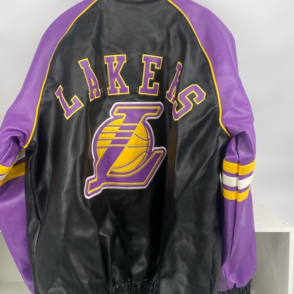 NBA Lakers Purple and Black Bomber Jacket - Picture 1 of 11